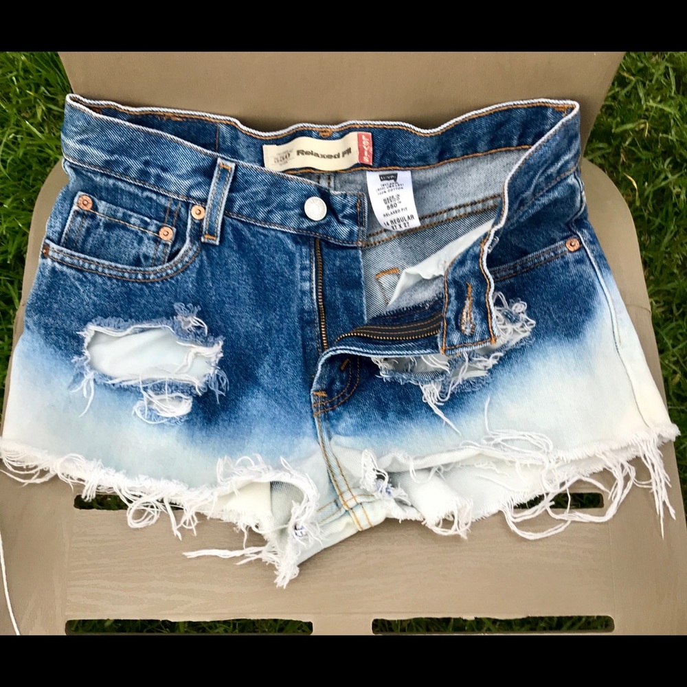 levis jean shorts women ribcage denim